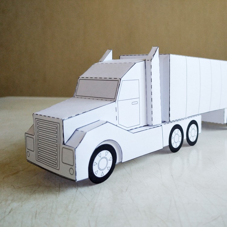 SEMI-TRAILER TRUCK Paper Toy