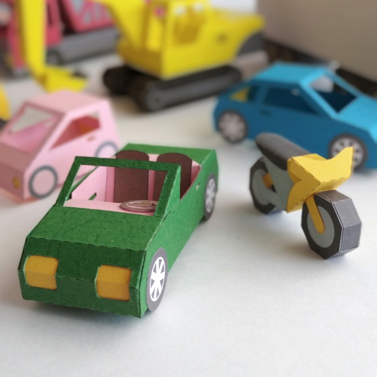 VEHICLES Paper Craft Set. SVG