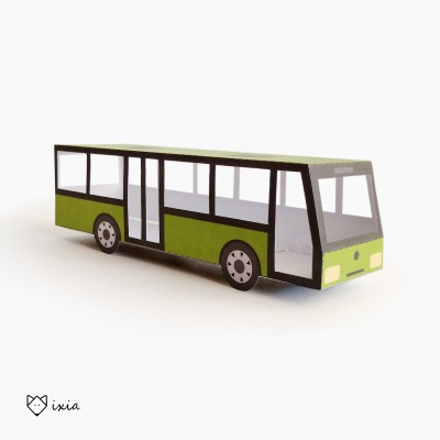 CITY BUS. Templates to Build Paper Toy with Cricut