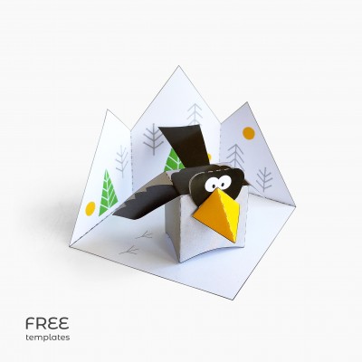CROW Paper Toy