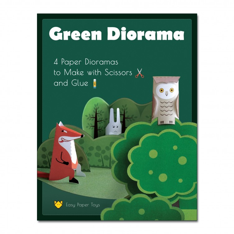 GREEN DIORAMA Workbook. 4 Paper Dioramas to make with scissors and glue