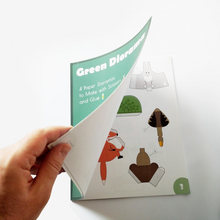 GREEN DIORAMA Workbook. 4 Paper Dioramas to make with scissors and glue