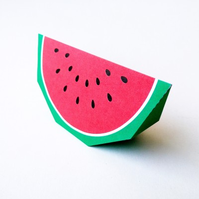 SLICE OF WATERMELON Paper Toy