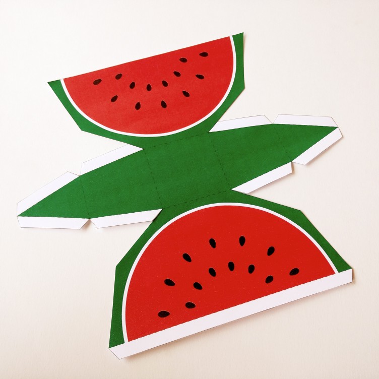 SLICE OF WATERMELON Paper Toy