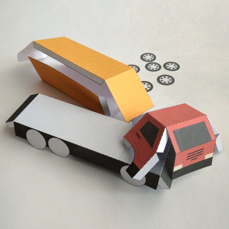 TRUCK Type B. Paper Toy / Gift Box