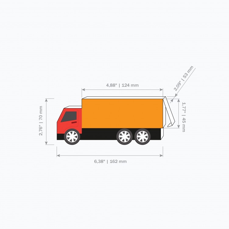 TRUCK Type B. Paper Toy / Gift Box