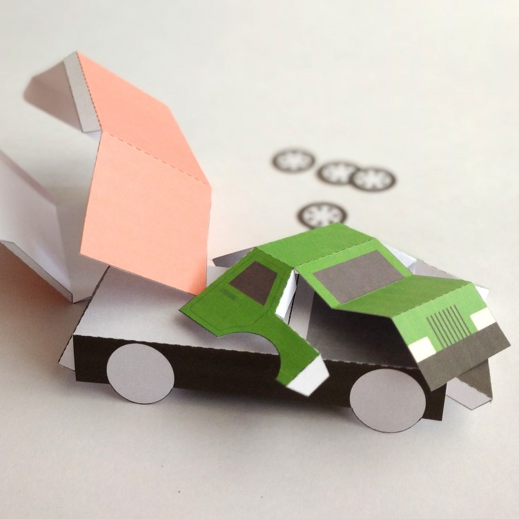 TRUCK Type C. Paper Toy / Gift Box