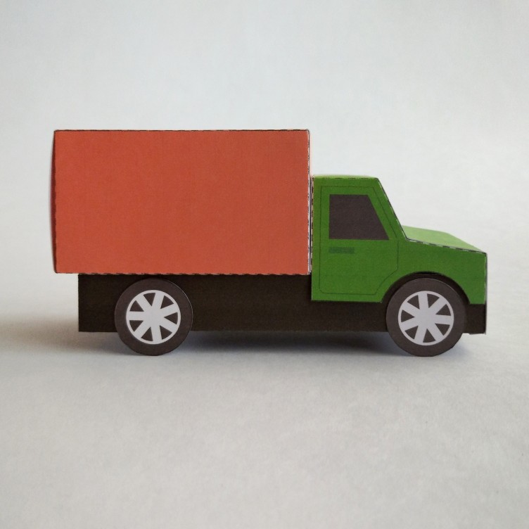 TRUCK Type C. Paper Toy / Gift Box