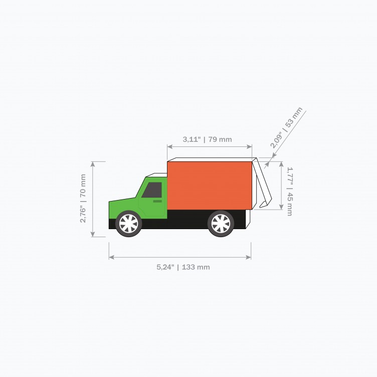 TRUCK Type C. Paper Toy / Gift Box