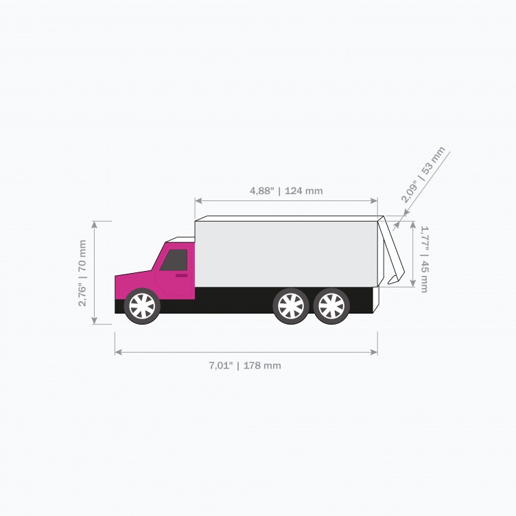 TRUCK Type D. Paper Toy / Gift Box