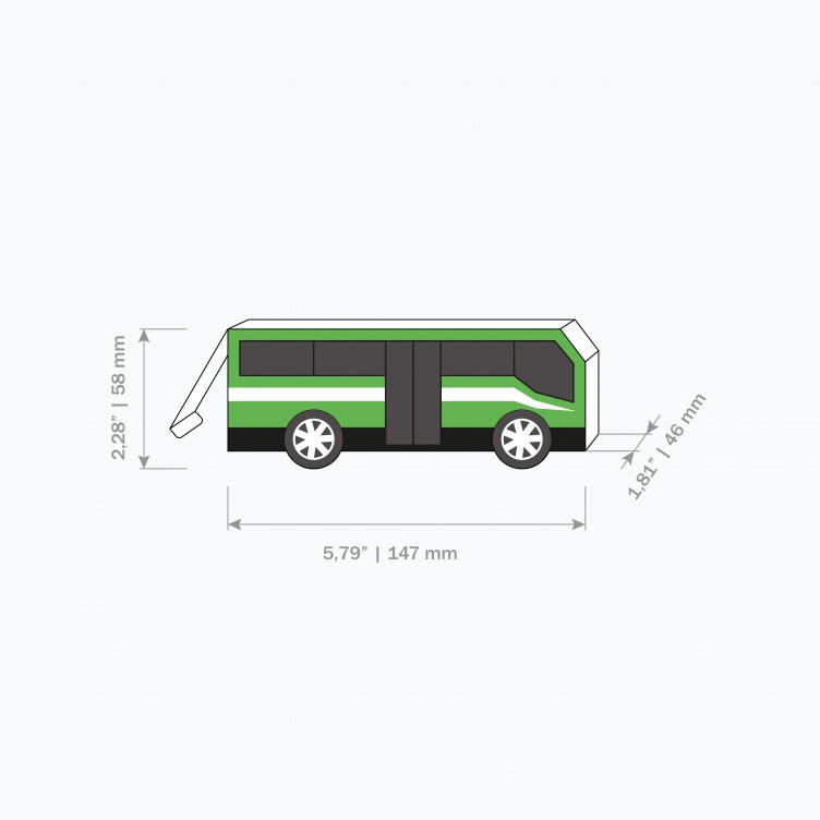 BUS Type A. Paper Toy / Gift Box